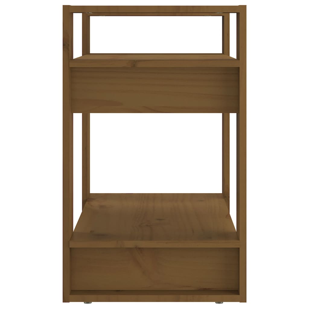vidaXL Bibliotecă/Separator cameră maro miere, 60x35x57 cm, lemn masiv