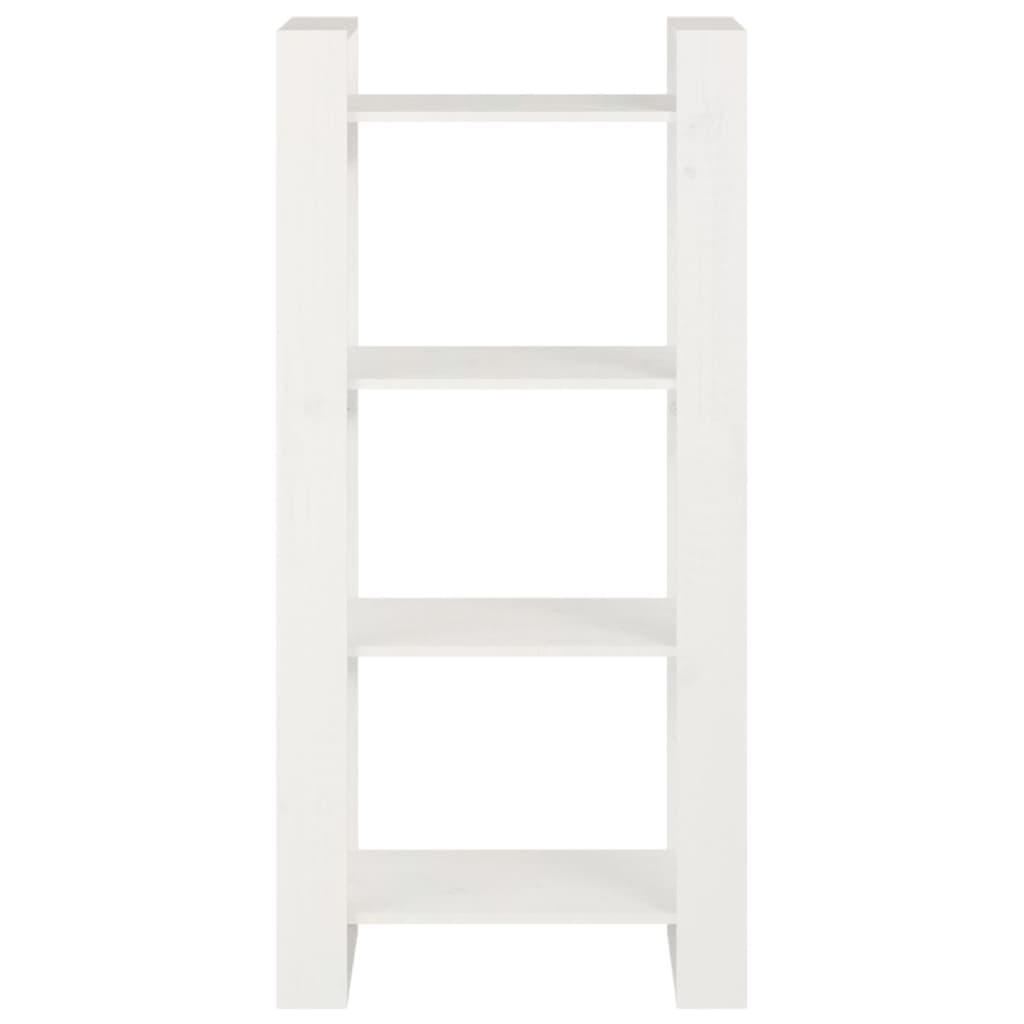 vidaXL Bibliotecă/Separator cameră,alb, 60x35x125 cm, lemn masiv pin vidaXL Bibliotecă/Separator cameră,alb, 60x35x125 cm, lemn masiv pin