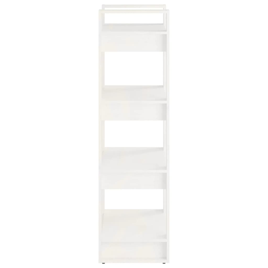 vidaXL Bibliotecă/Separator cameră,alb, 60x35x125 cm, lemn masiv pin vidaXL Bibliotecă/Separator cameră,alb, 60x35x125 cm, lemn masiv pin