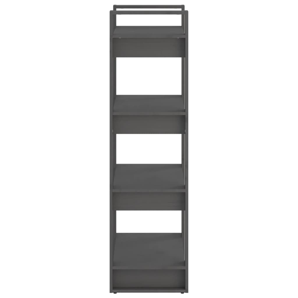 vidaXL Bibliotecă/Separator cameră,gri, 60x35x125 cm, lemn masiv pin vidaXL Bibliotecă/Separator cameră,gri, 60x35x125 cm, lemn masiv pin