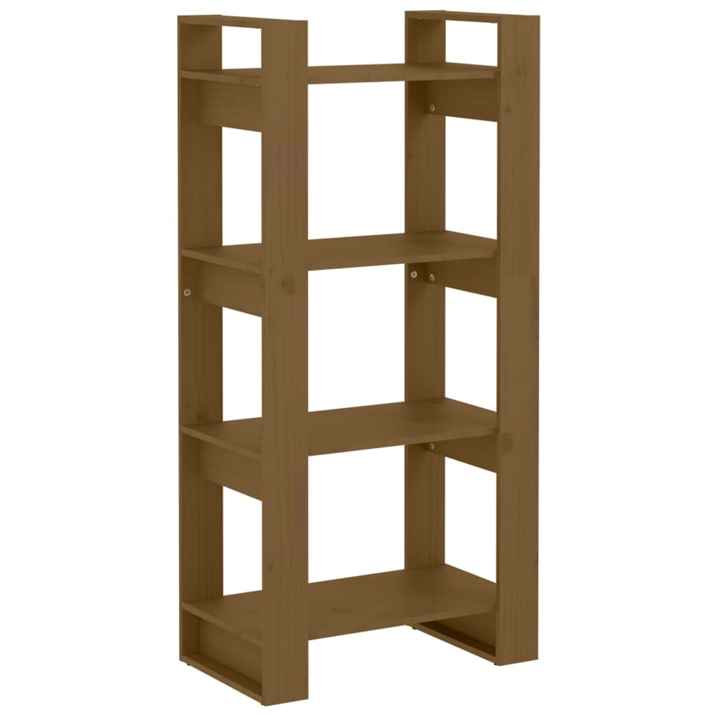 vidaXL Bibliotecă/Separator cameră maro miere 60x35x125 cm lemn masiv vidaXL Bibliotecă/Separator cameră maro miere 60x35x125 cm lemn masiv