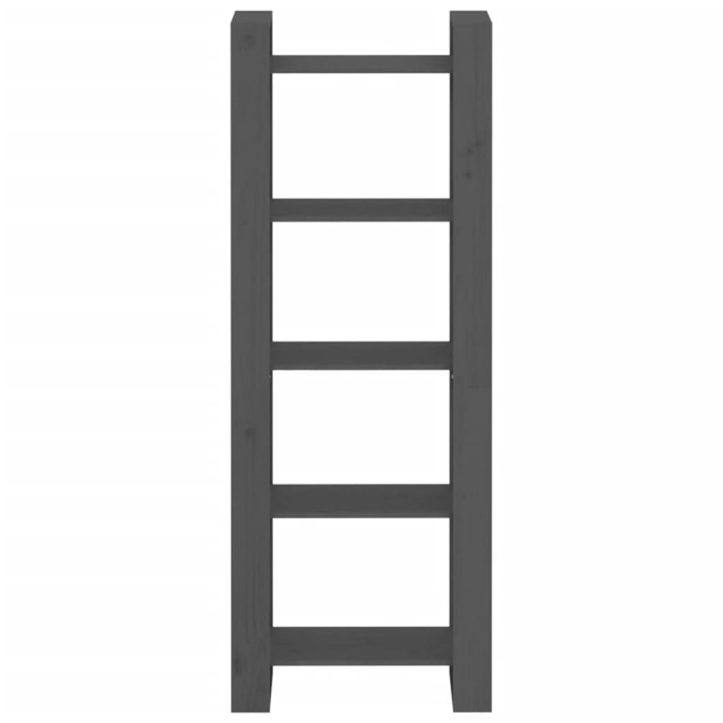 vidaXL Bibliotecă/Separator cameră, gri, 60x35x160 cm, lemn masiv vidaXL Bibliotecă/Separator cameră, gri, 60x35x160 cm, lemn masiv