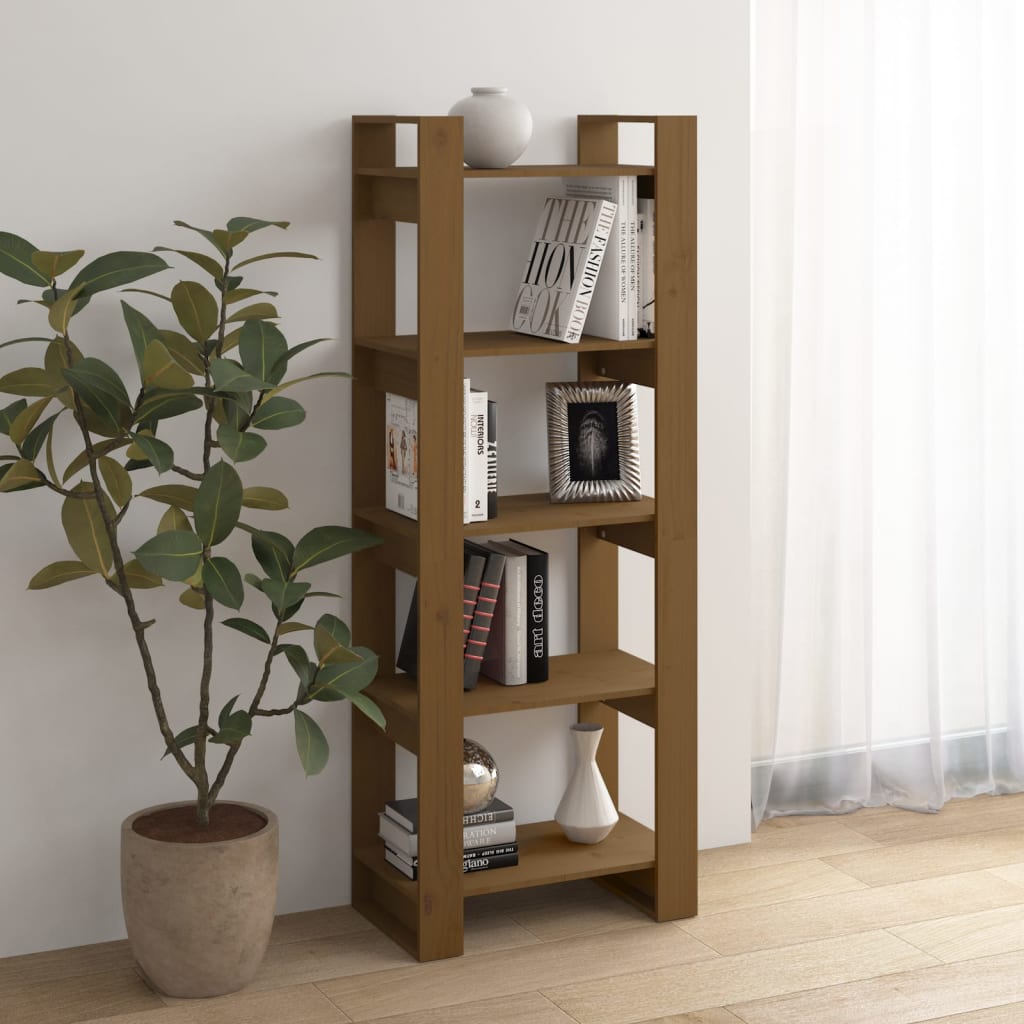 vidaXL Bibliotecă/Separator cameră, maro miere, 60x35x160 cm lemn vidaXL Bibliotecă/Separator cameră, maro miere, 60x35x160 cm lemn