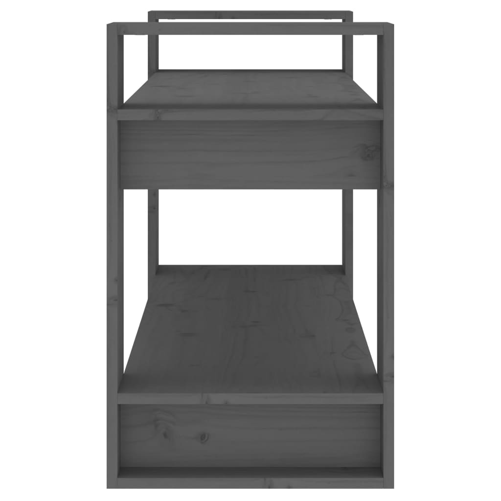 vidaXL Bibliotecă/Separator cameră, gri, 80x35x56,5 cm, lemn masiv pin vidaXL Bibliotecă/Separator cameră, gri, 80x35x56,5 cm, lemn masiv pin