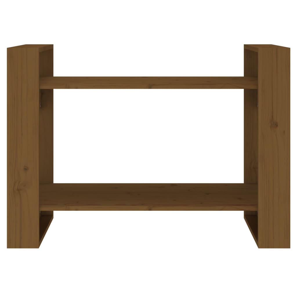 vidaXL Bibliotecă/Separator cameră maro miere 80x35x56,5 cm lemn masiv