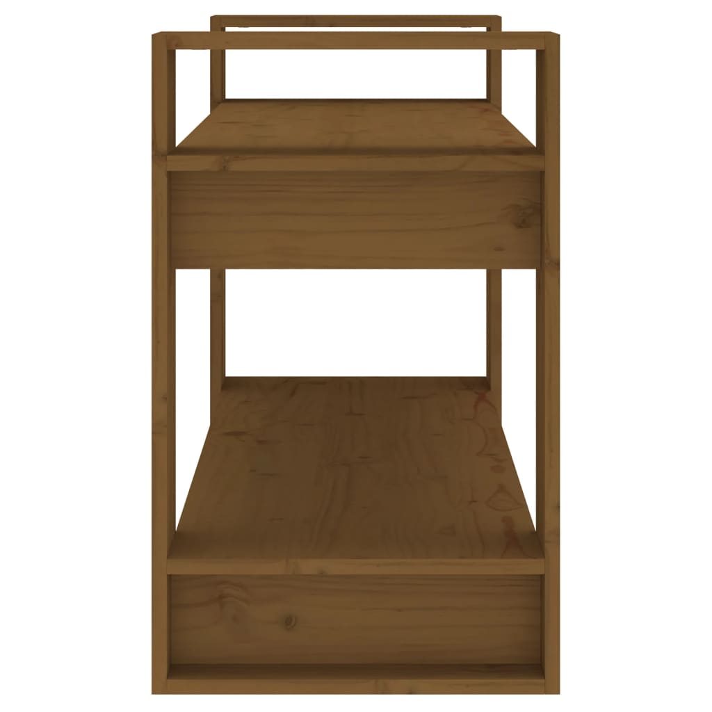 vidaXL Bibliotecă/Separator cameră maro miere 80x35x56,5 cm lemn masiv