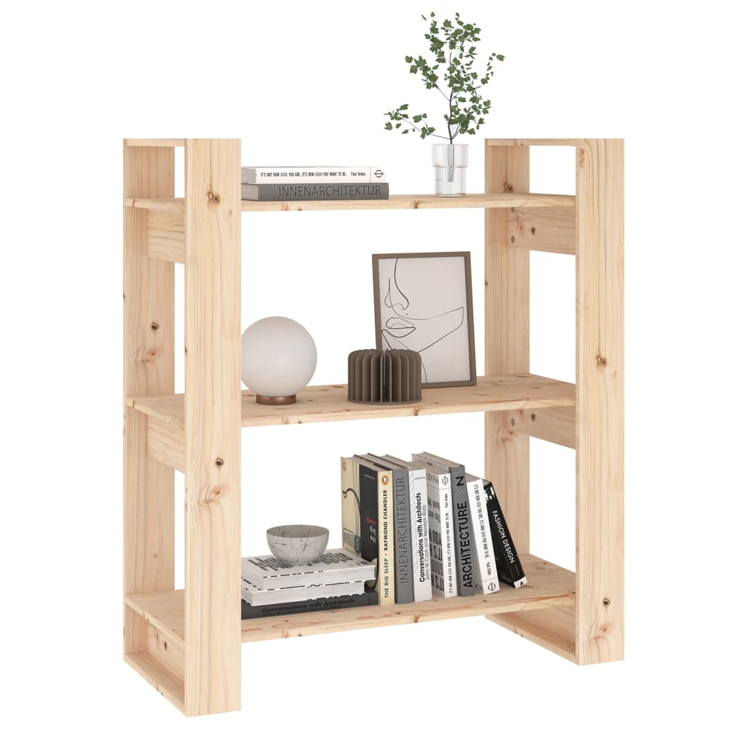 vidaXL Bibliotecă/Separator cameră, 80x35x91 cm, lemn masiv de pin vidaXL Bibliotecă/Separator cameră, 80x35x91 cm, lemn masiv de pin