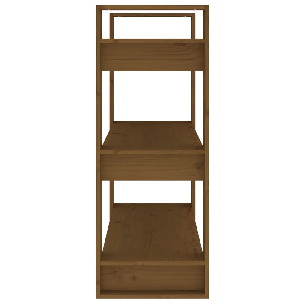 vidaXL Bibliotecă/Separator cameră, maro miere, 80x35x91 cm, lemn pin vidaXL Bibliotecă/Separator cameră, maro miere, 80x35x91 cm, lemn pin