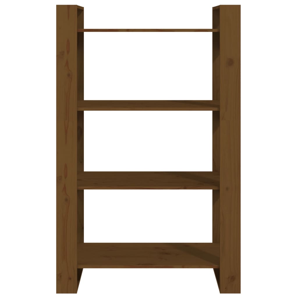 vidaXL Bibliotecă/Separator cameră maro miere 80x35x125 cm lemn masiv vidaXL Bibliotecă/Separator cameră maro miere 80x35x125 cm lemn masiv