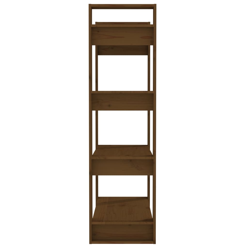 vidaXL Bibliotecă/Separator cameră maro miere 80x35x125 cm lemn masiv vidaXL Bibliotecă/Separator cameră maro miere 80x35x125 cm lemn masiv