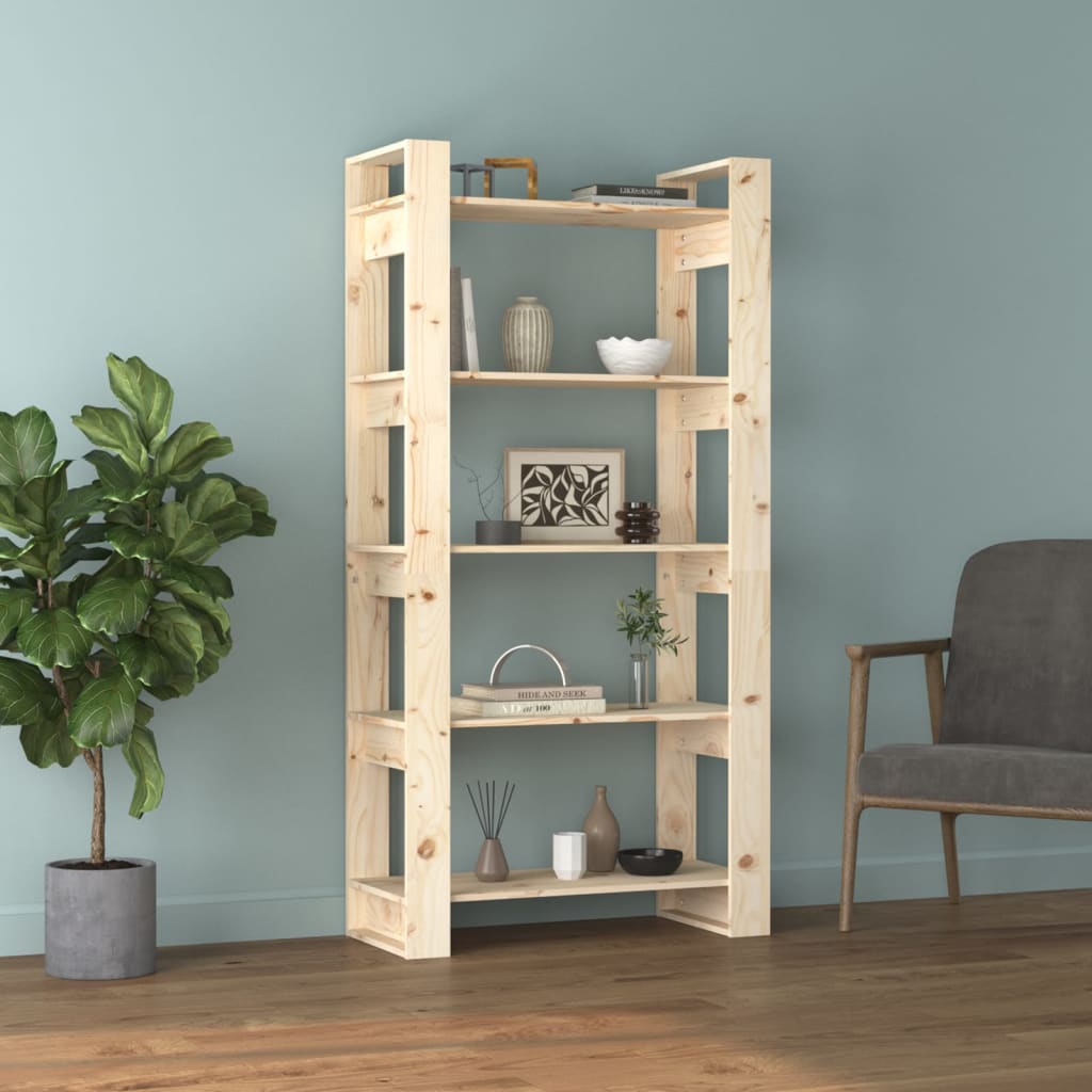 vidaXL Bibliotecă/Separator cameră, 80x35x160 cm, lemn masiv de pin