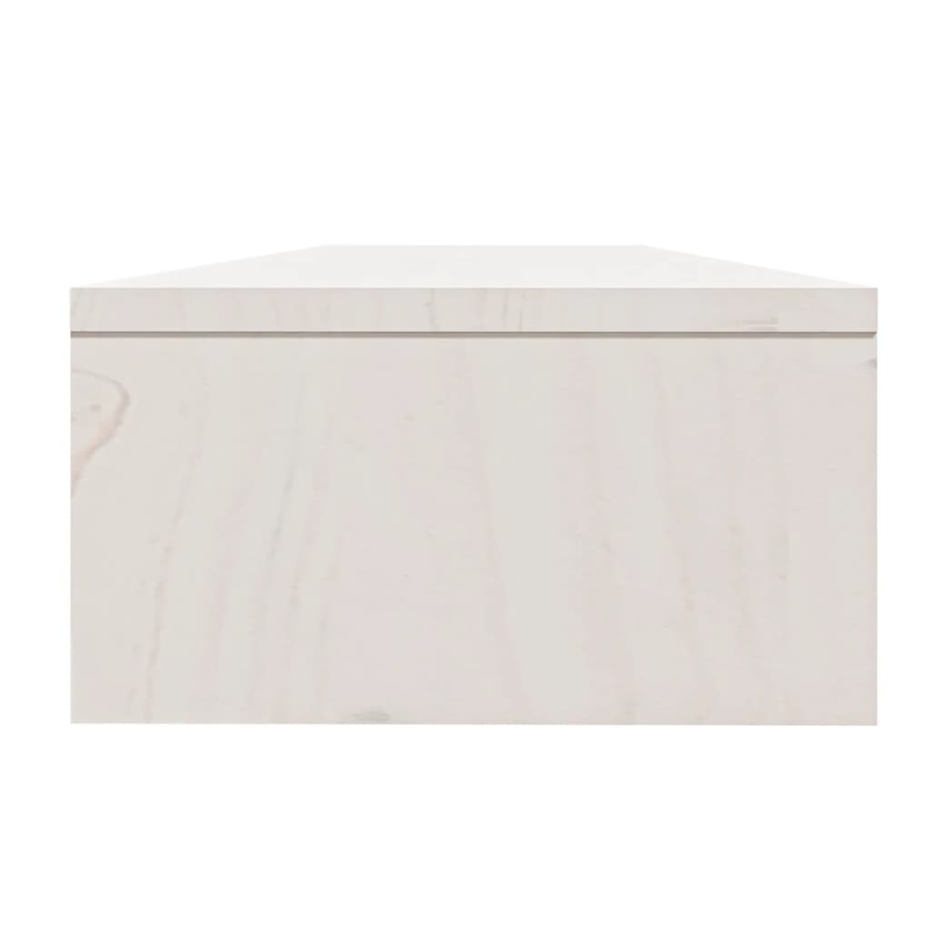 vidaXL Stand pentru monitor, alb, 100x24x13 cm, lemn masiv de pin