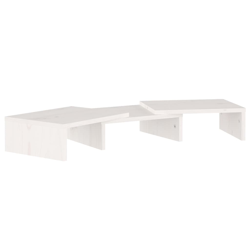 vidaXL Stand pentru monitor, alb, 60x24x10,5 cm, lemn masiv de pin vidaXL Stand pentru monitor, alb, 60x24x10,5 cm, lemn masiv de pin