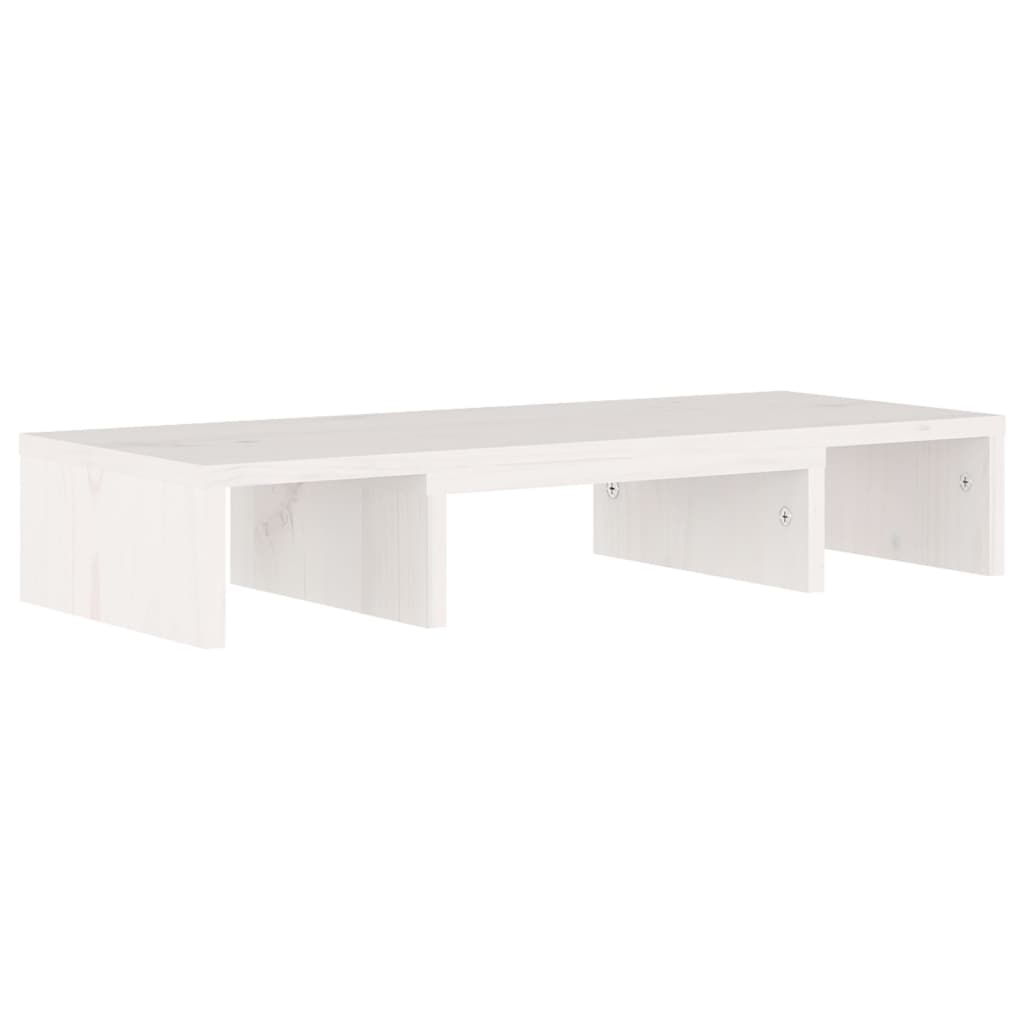 vidaXL Stand pentru monitor, alb, 60x24x10,5 cm, lemn masiv de pin vidaXL Stand pentru monitor, alb, 60x24x10,5 cm, lemn masiv de pin