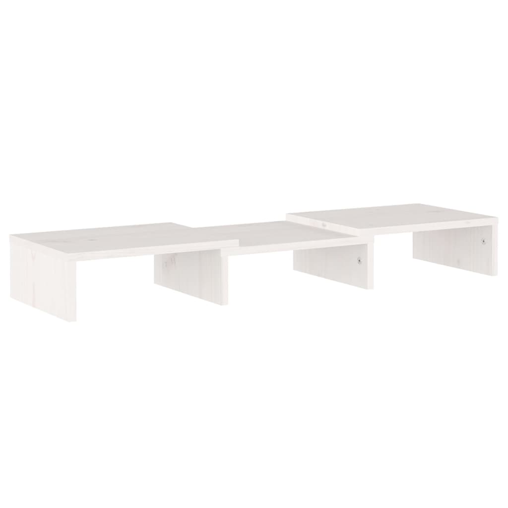 vidaXL Stand pentru monitor, alb, 60x24x10,5 cm, lemn masiv de pin vidaXL Stand pentru monitor, alb, 60x24x10,5 cm, lemn masiv de pin