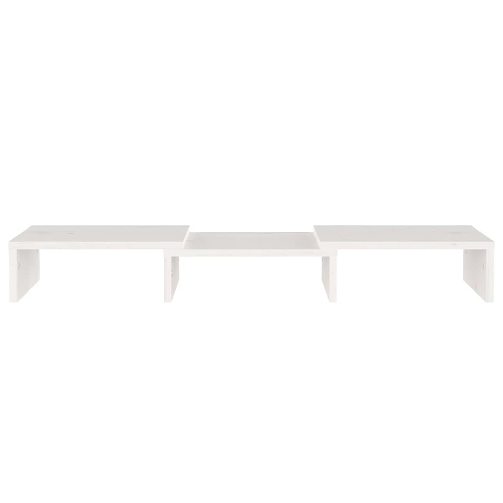 vidaXL Stand pentru monitor, alb, 60x24x10,5 cm, lemn masiv de pin vidaXL Stand pentru monitor, alb, 60x24x10,5 cm, lemn masiv de pin