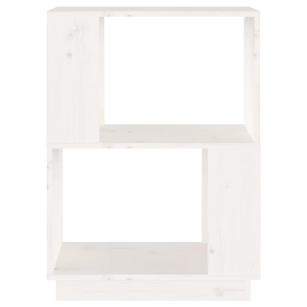 vidaXL Bibliotecă/Separator cameră, alb, 51x25x70 cm lemn masiv pin