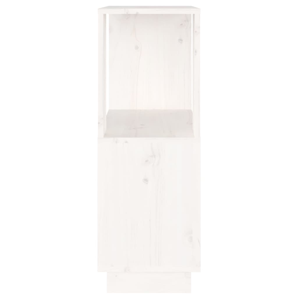 vidaXL Bibliotecă/Separator cameră, alb, 51x25x70 cm lemn masiv pin