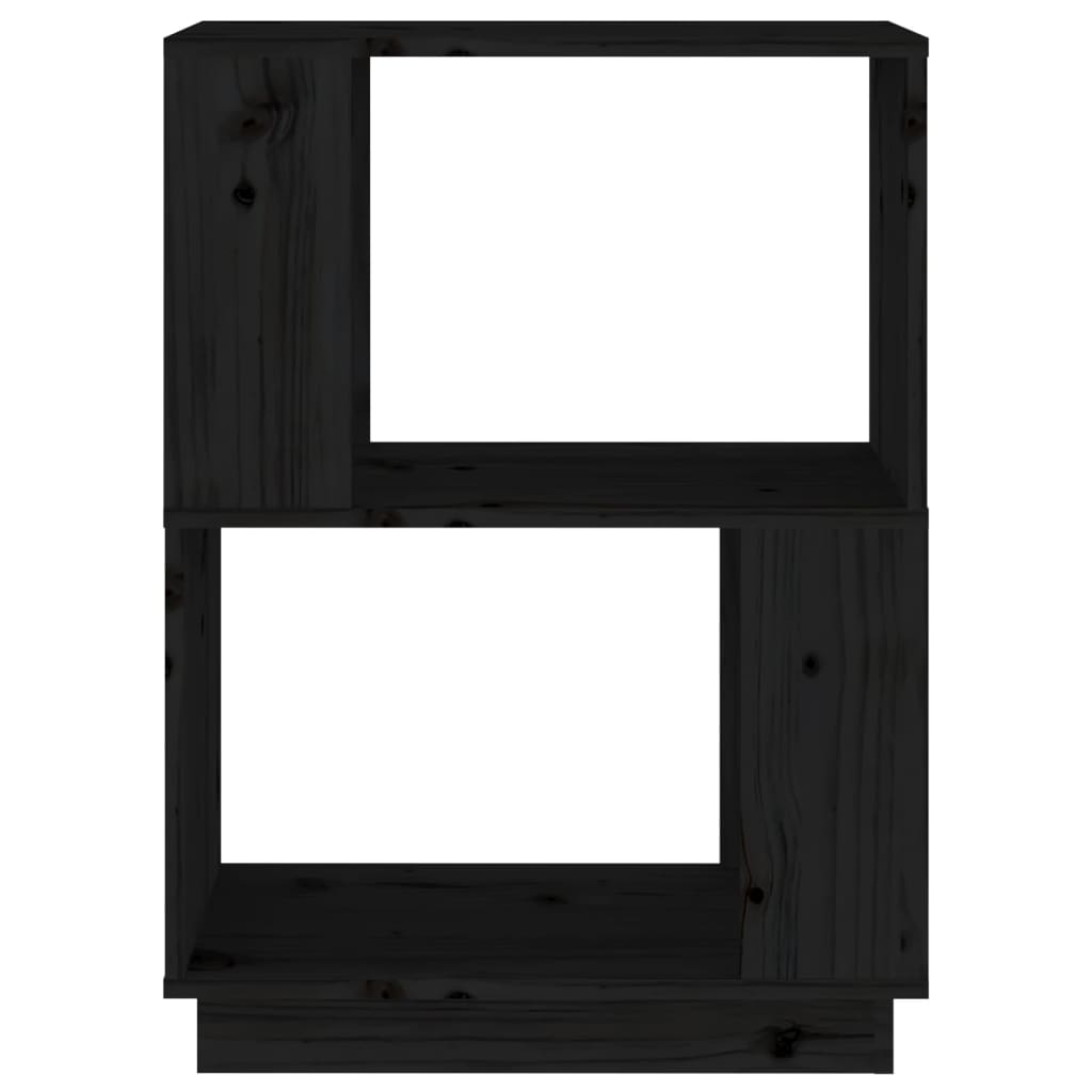 vidaXL Bibliotecă/Separator cameră negru 51x25x70 cm lemn masiv de pin