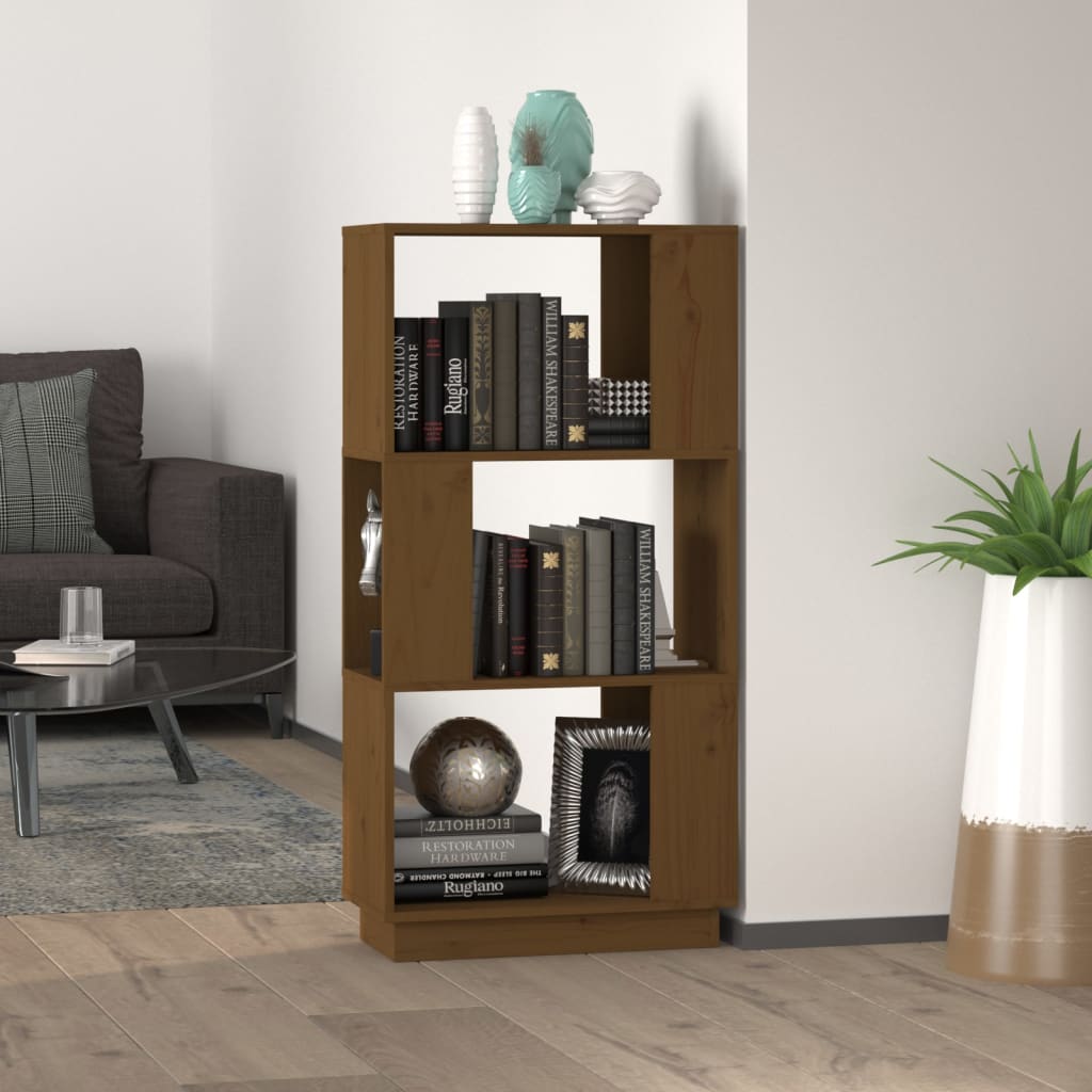 vidaXL Bibliotecă/Separator cameră maro miere 51x25x101 cm lemn pin vidaXL Bibliotecă/Separator cameră maro miere 51x25x101 cm lemn pin