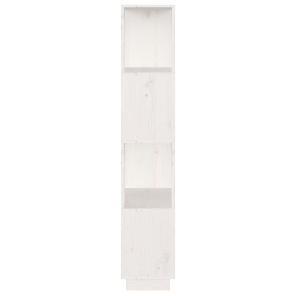 vidaXL Bibliotecă/Separator cameră, alb, 51x25x132 cm lemn masiv pin