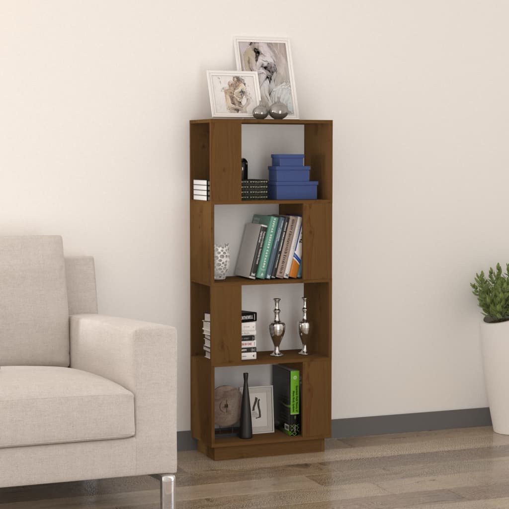 vidaXL Bibliotecă/Separator cameră maro miere 51x25x132 cm lemn pin vidaXL Bibliotecă/Separator cameră maro miere 51x25x132 cm lemn pin