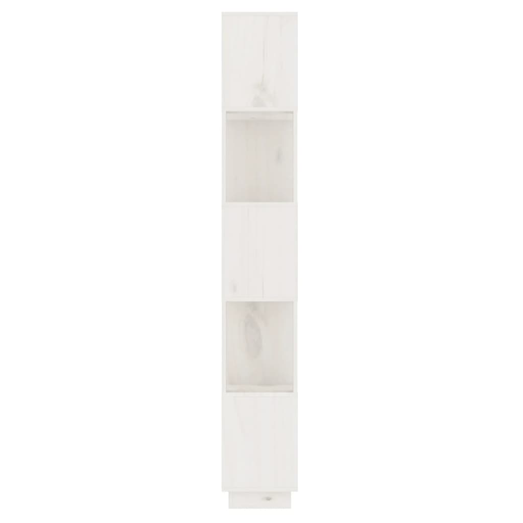 vidaXL Bibliotecă/Separator cameră, alb, 51x25x163,5 cm lemn masiv pin