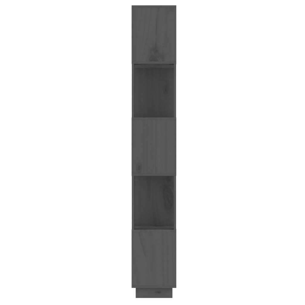 vidaXL Bibliotecă/Separator cameră, gri, 51x25x163,5 cm lemn masiv pin vidaXL Bibliotecă/Separator cameră, gri, 51x25x163,5 cm lemn masiv pin