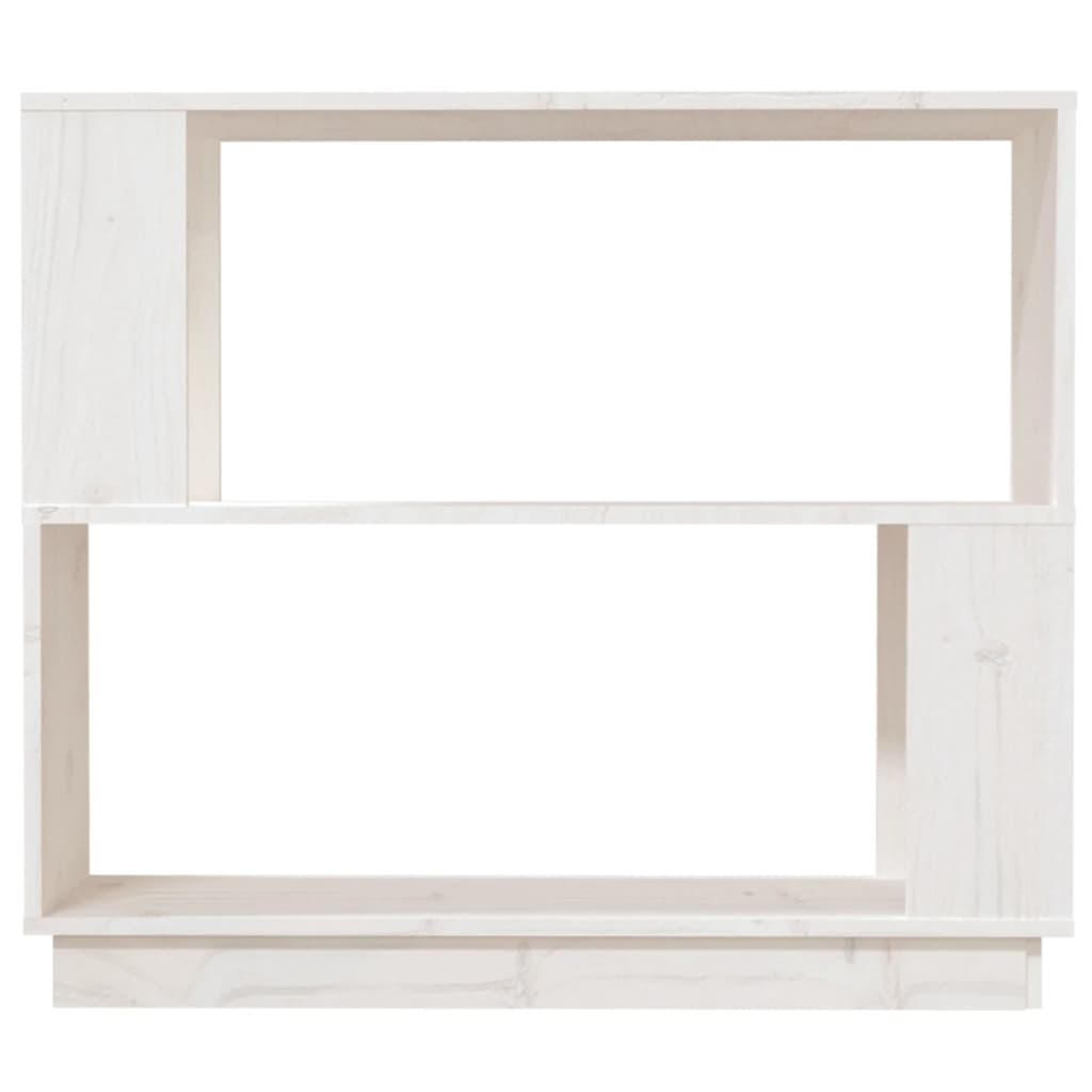 vidaXL Bibliotecă/Separator cameră, alb, 80x25x70 cm lemn masiv pin vidaXL Bibliotecă/Separator cameră, alb, 80x25x70 cm lemn masiv pin