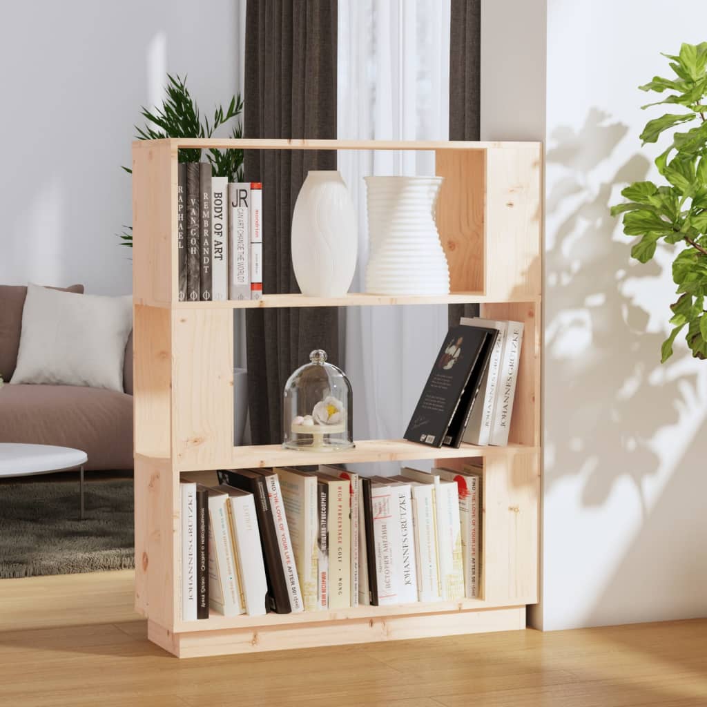 vidaXL Bibliotecă/Separator cameră, 80x25x101 cm, lemn masiv pin vidaXL Bibliotecă/Separator cameră, 80x25x101 cm, lemn masiv pin