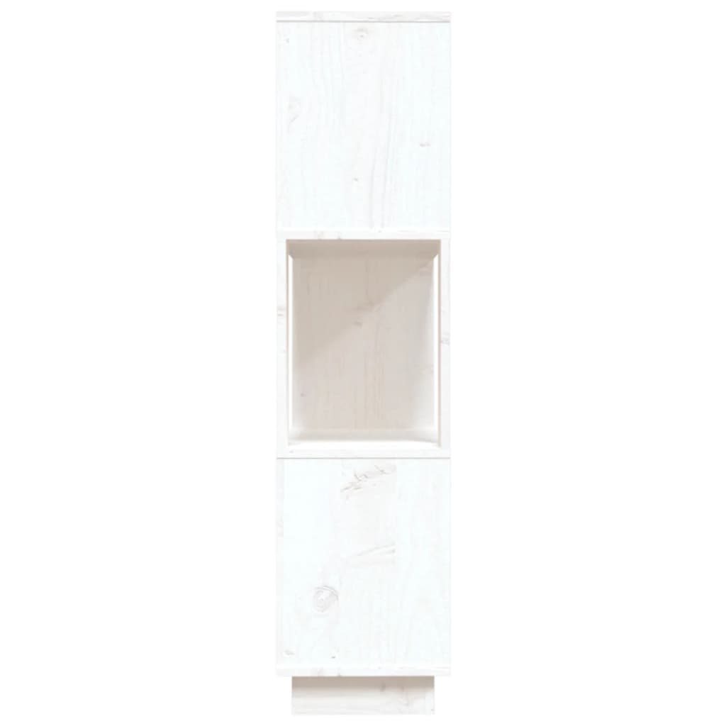 vidaXL Bibliotecă/Separator cameră, alb, 80x25x101 cm, lemn masiv pin