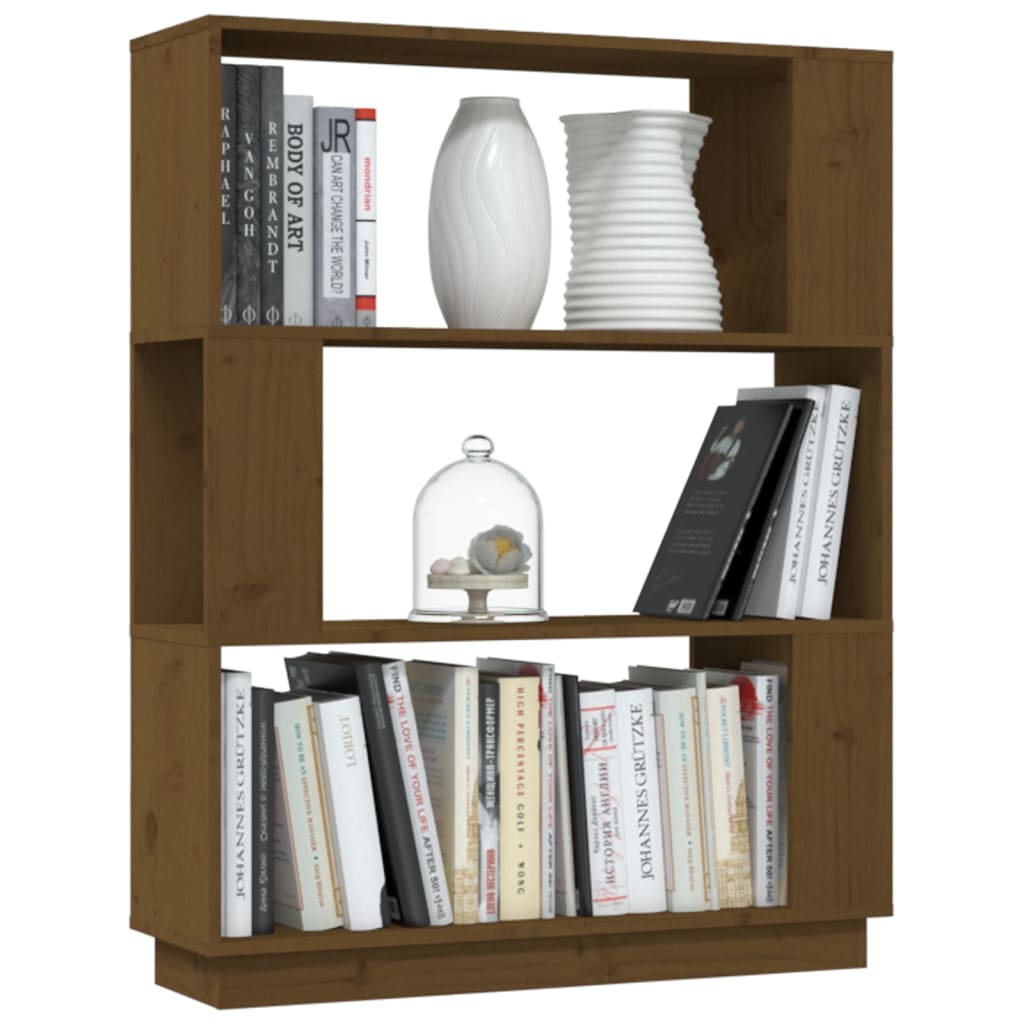 vidaXL Bibliotecă/Separator cameră, maro miere, 80x25x101 cm, lemn vidaXL Bibliotecă/Separator cameră, maro miere, 80x25x101 cm, lemn