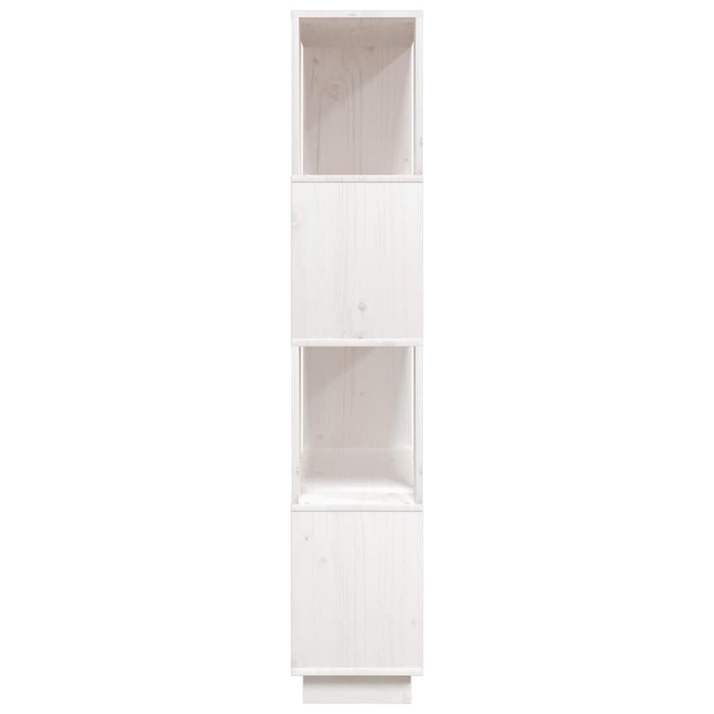 vidaXL Bibliotecă/Separator cameră, alb, 80x25x132 cm lemn masiv pin