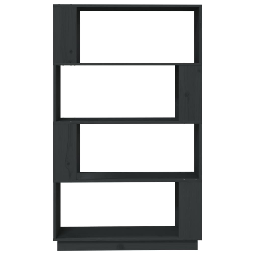 vidaXL Bibliotecă/Separator cameră, gri, 80x25x132 cm, lemn masiv pin vidaXL Bibliotecă/Separator cameră, gri, 80x25x132 cm, lemn masiv pin