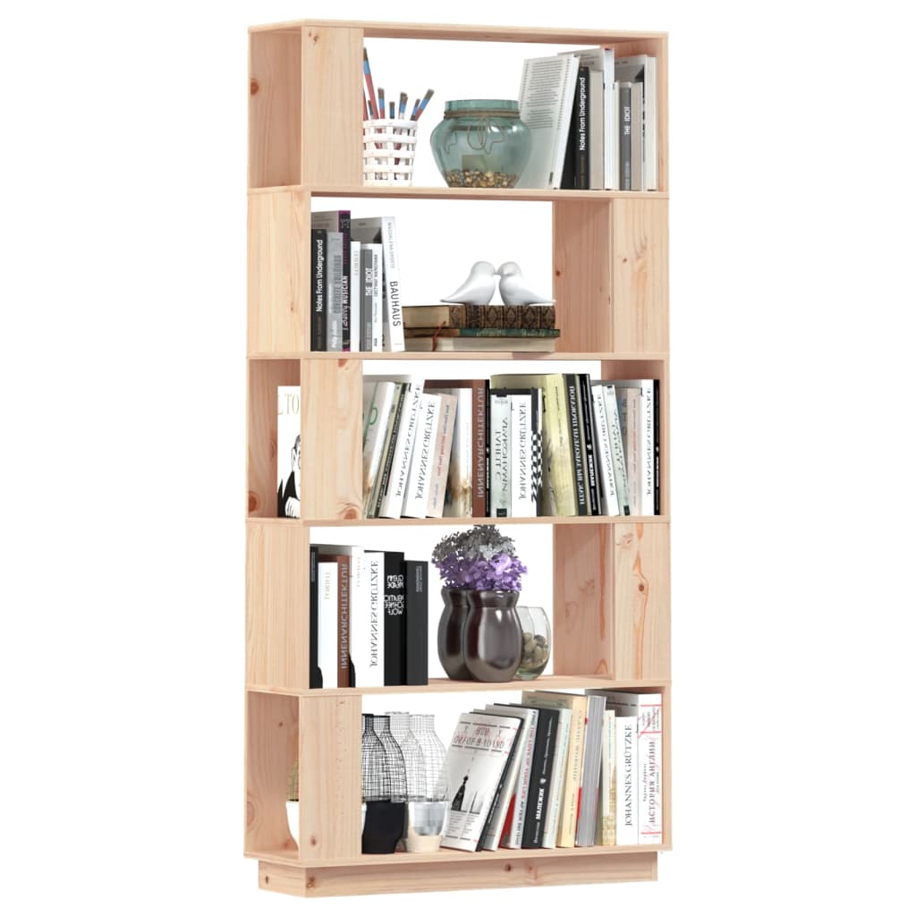 vidaXL Bibliotecă/Separator cameră, 80x25x132 cm lemn masiv pin vidaXL Bibliotecă/Separator cameră, 80x25x132 cm lemn masiv pin