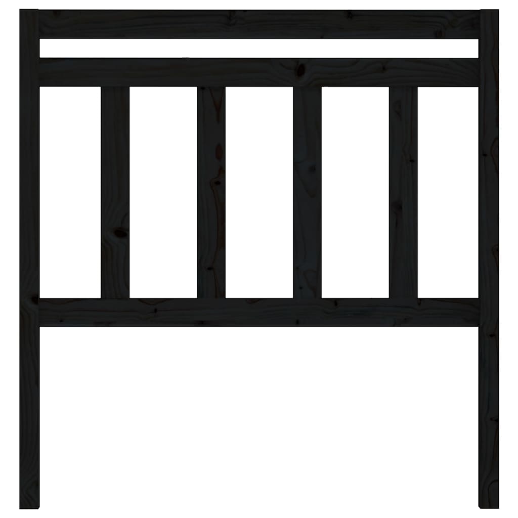 vidaXL Tăblie de pat, negru, 96x4x100 cm, lemn masiv de pin