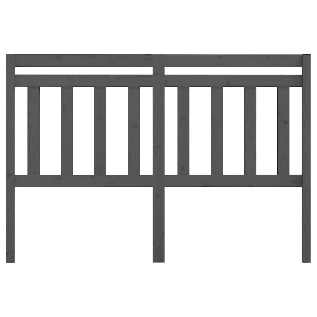 vidaXL Tăblie de pat, gri, 126x4x100 cm, lemn masiv de pin vidaXL Tăblie de pat, gri, 126x4x100 cm, lemn masiv de pin
