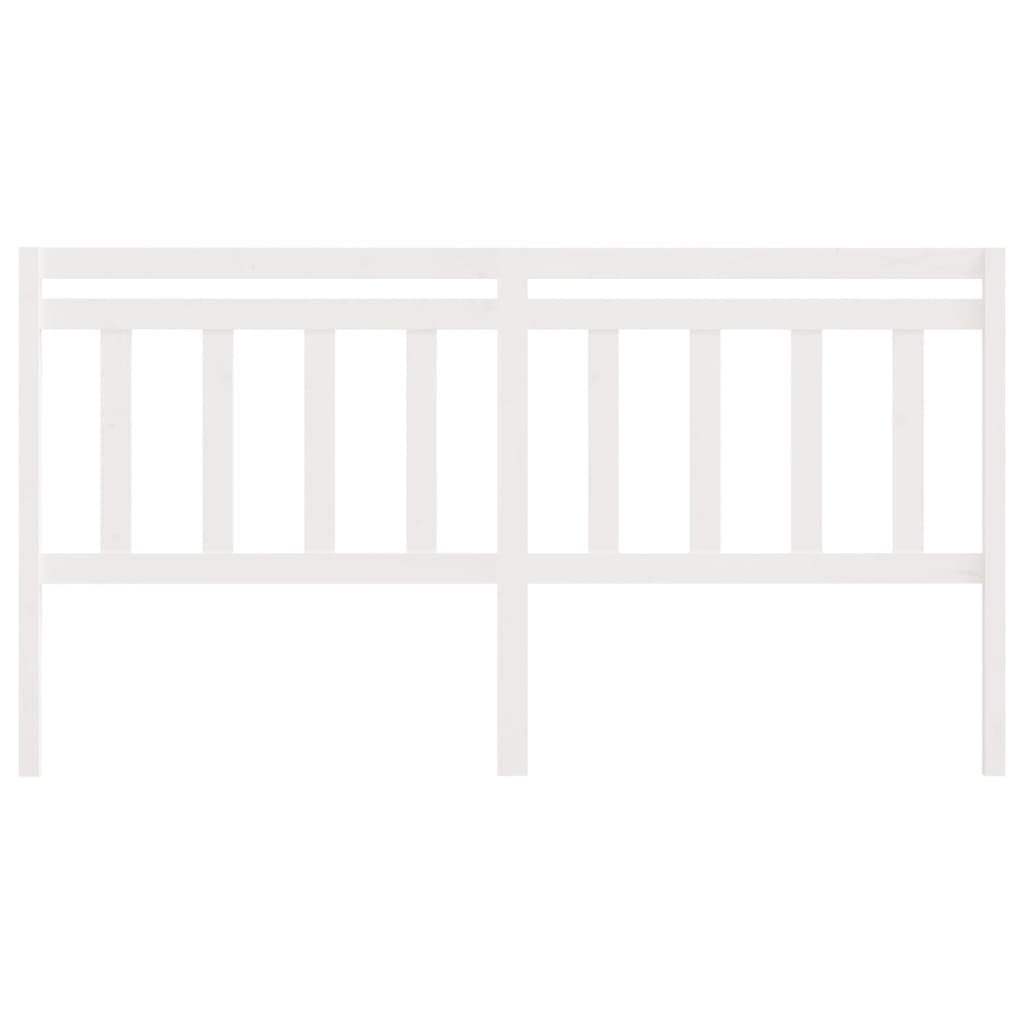 vidaXL Tăblie de pat, alb, 186x4x100 cm, lemn masiv de pin