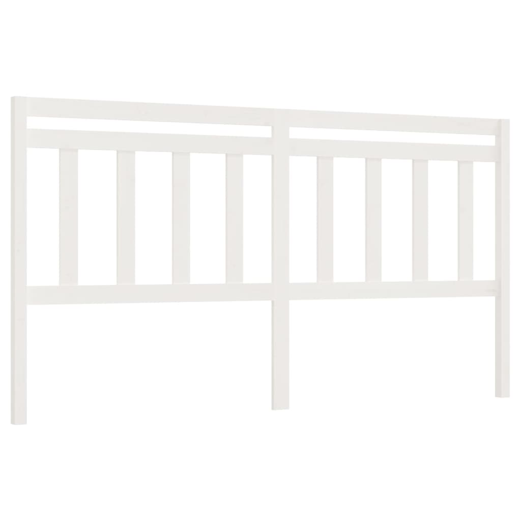 vidaXL Tăblie de pat, alb, 206x4x100 cm, lemn masiv de pin vidaXL Tăblie de pat, alb, 206x4x100 cm, lemn masiv de pin