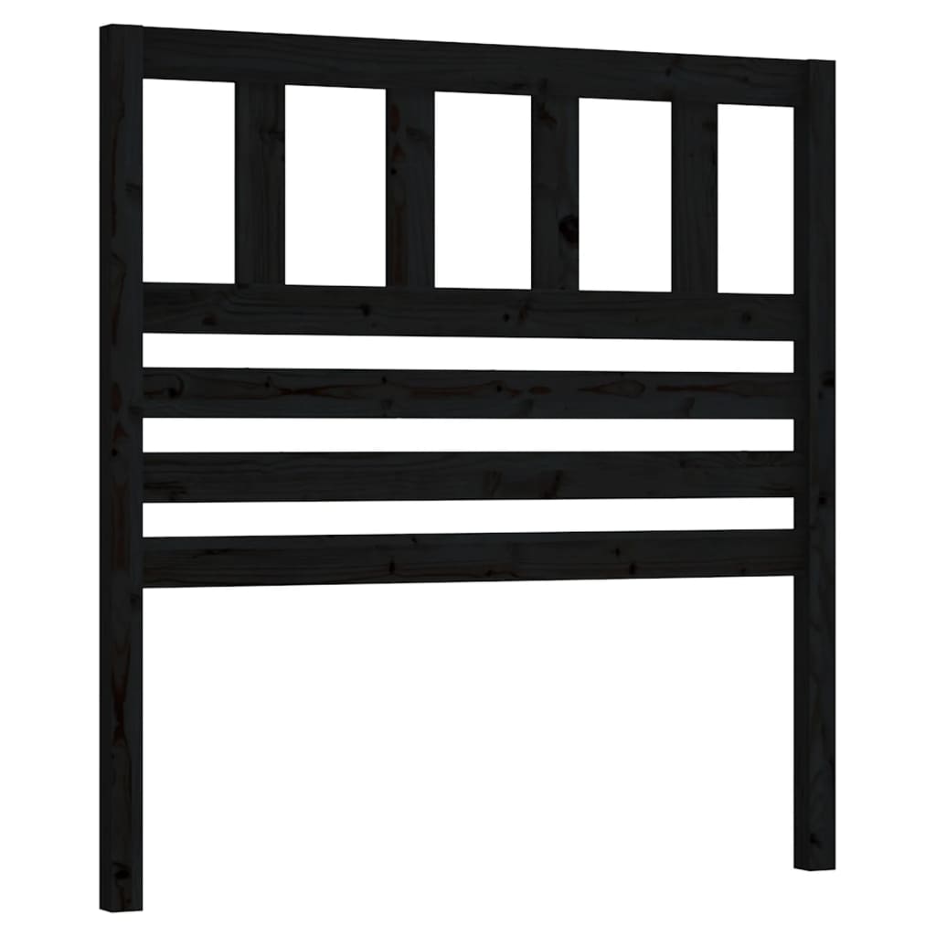 vidaXL Tăblie de pat, negru, 96x4x100 cm, lemn masiv de pin