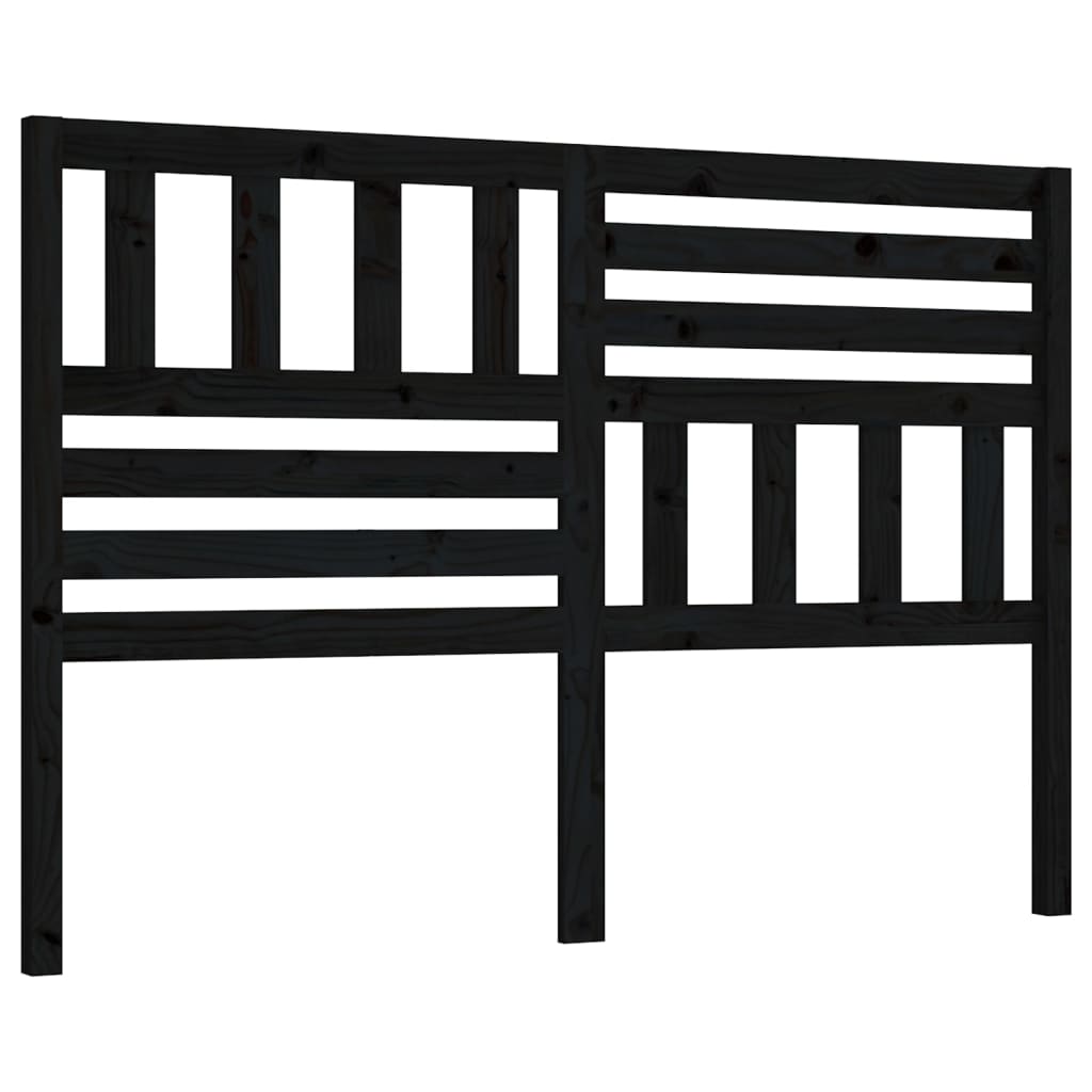 vidaXL Tăblie de pat, negru, 166x4x100 cm, lemn masiv de pin