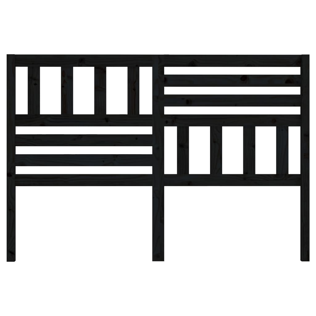 vidaXL Tăblie de pat, negru, 166x4x100 cm, lemn masiv de pin