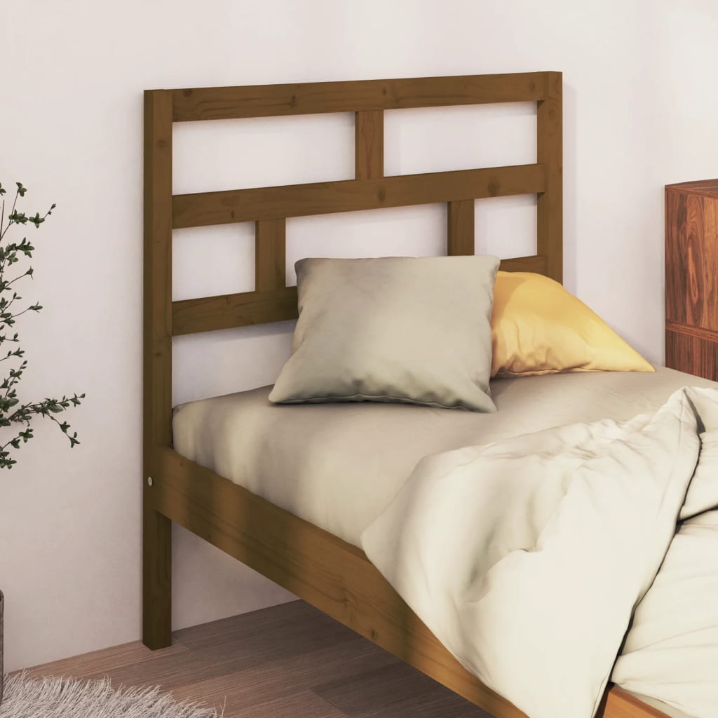 vidaXL Tăblie de pat, maro miere, 81x4x100 cm, lemn masiv de pin