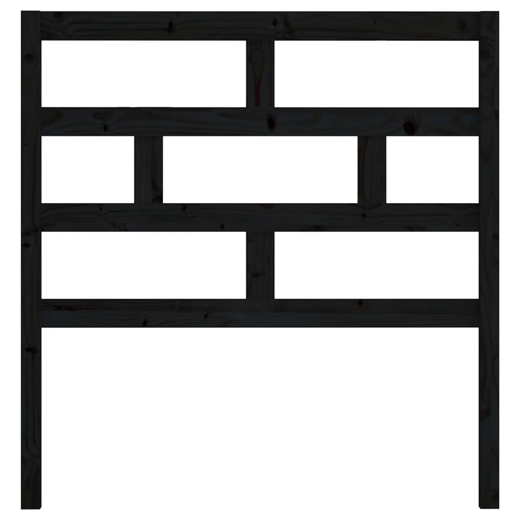 vidaXL Tăblie de pat, negru, 96x4x100 cm, lemn masiv de pin
