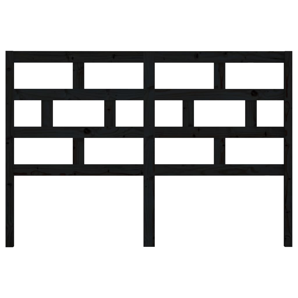 vidaXL Tăblie de pat, negru, 166x4x100 cm, lemn masiv de pin