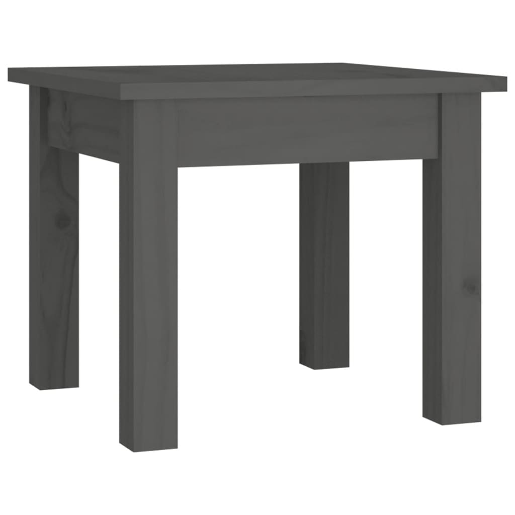 vidaXL Măsuță de cafea, gri, 35x35x30 cm, lemn masiv de pin vidaXL Măsuță de cafea, gri, 35x35x30 cm, lemn masiv de pin