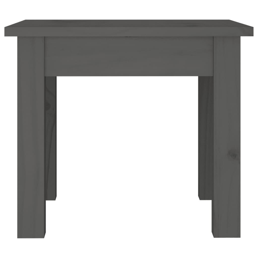 vidaXL Măsuță de cafea, gri, 35x35x30 cm, lemn masiv de pin vidaXL Măsuță de cafea, gri, 35x35x30 cm, lemn masiv de pin