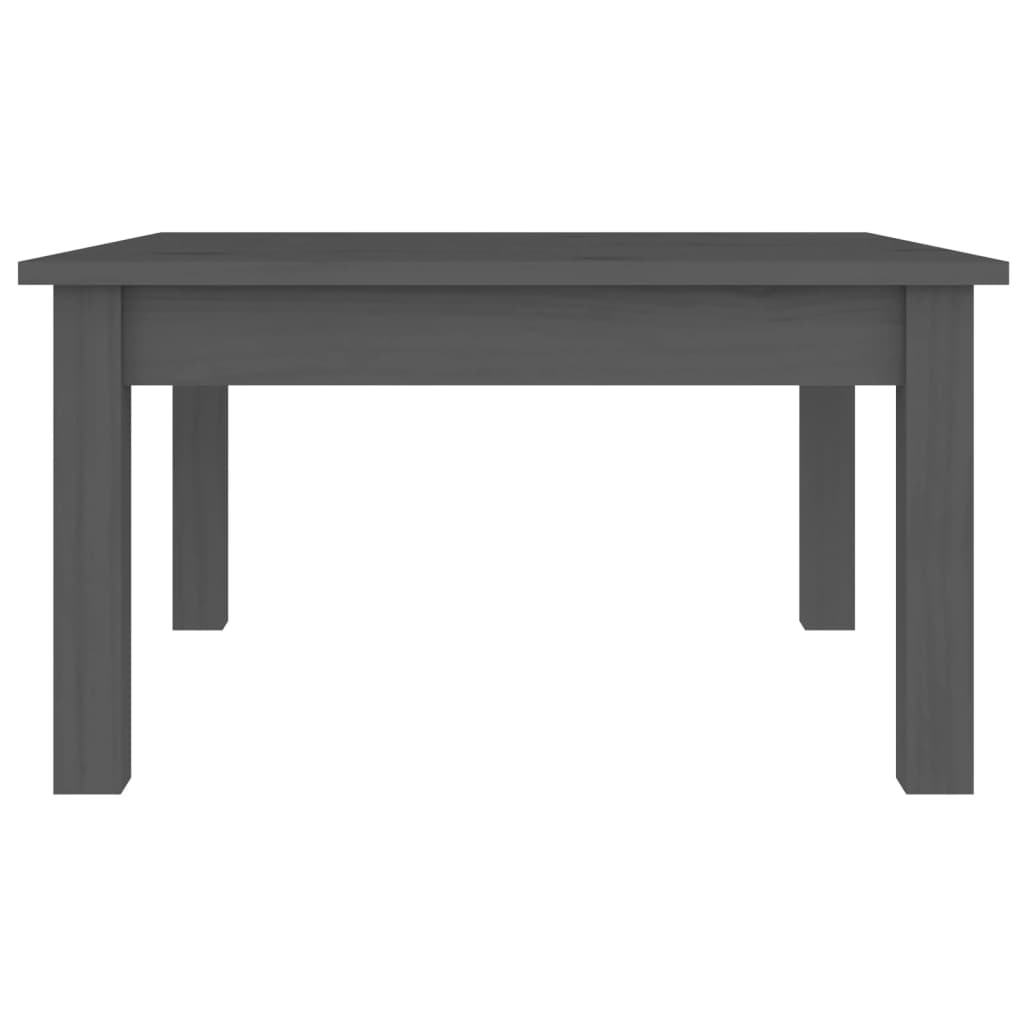 vidaXL Măsuță de cafea, gri, 55x55x30 cm, lemn masiv de pin vidaXL Măsuță de cafea, gri, 55x55x30 cm, lemn masiv de pin