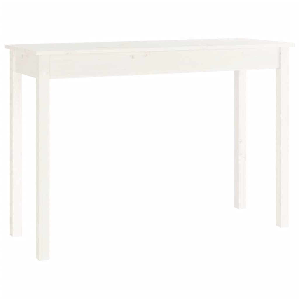 vidaXL Masă consolă, alb, 110x40x75 cm, lemn masiv de pin vidaXL Masă consolă, alb, 110x40x75 cm, lemn masiv de pin