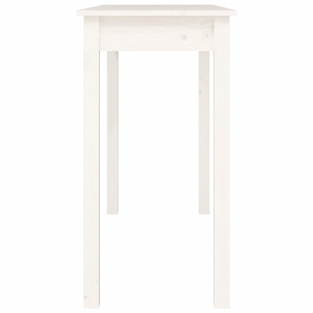 vidaXL Masă consolă, alb, 110x40x75 cm, lemn masiv de pin vidaXL Masă consolă, alb, 110x40x75 cm, lemn masiv de pin